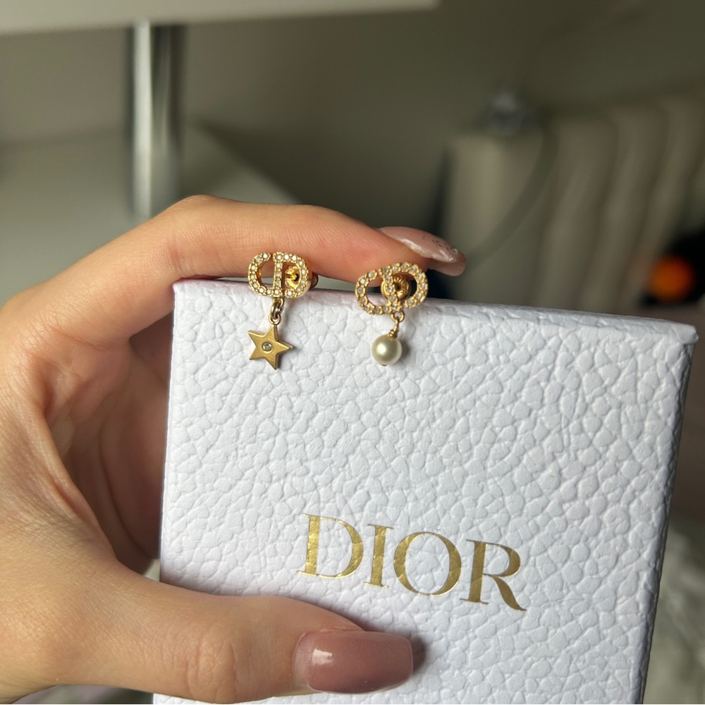 authentic Dior Gold and Pearl Earrings